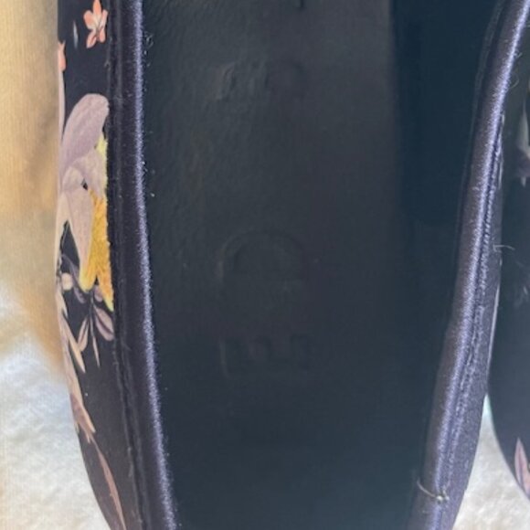 TED BAKER navy floral ballet flats size 39.5 Like NEW - Picture 10 of 12